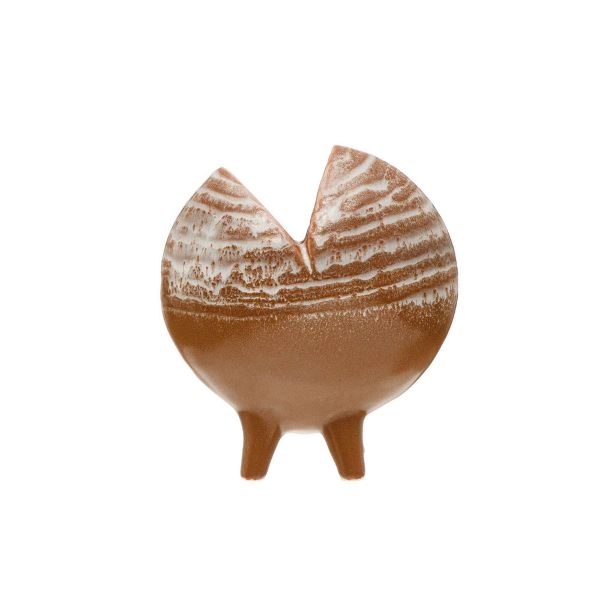 Hello Honey® 6.25" Multicolor Modern Stoneware Footed Pod Vase